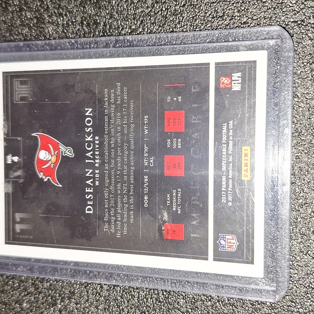 Impeccable Football Trading Card - Picture 5 of 5